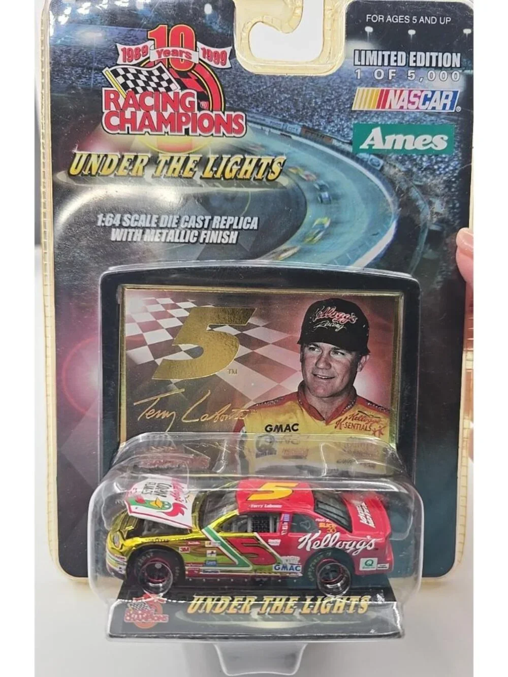 2 Vintage 1999 Racing Champions NASCAR Cars Under the Lights Labonte Rudd Sealed